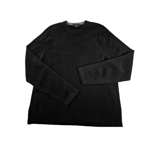 VINCE Men's XL Plush Cashmere Crew Neck Sweater Black Pullover $395 EUC - Picture 1 of 6